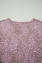 Leopard Retro Studded Star Patch Loose Tee