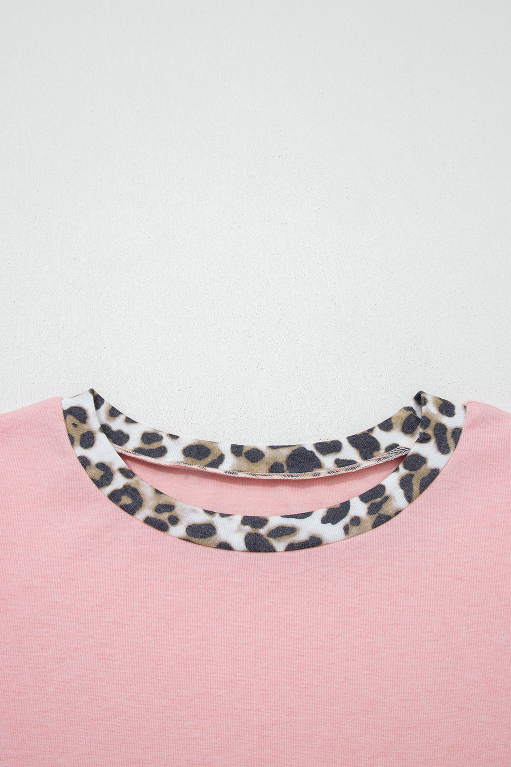 Color Block Leopard Patchwork Dolman Sleeve High Low Baggy Sweatshirt