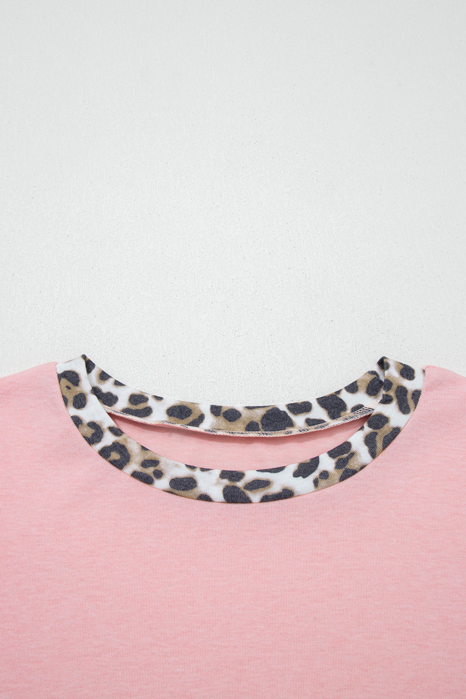 Color Block Leopard Patchwork Dolman Sleeve High Low Baggy Sweatshirt