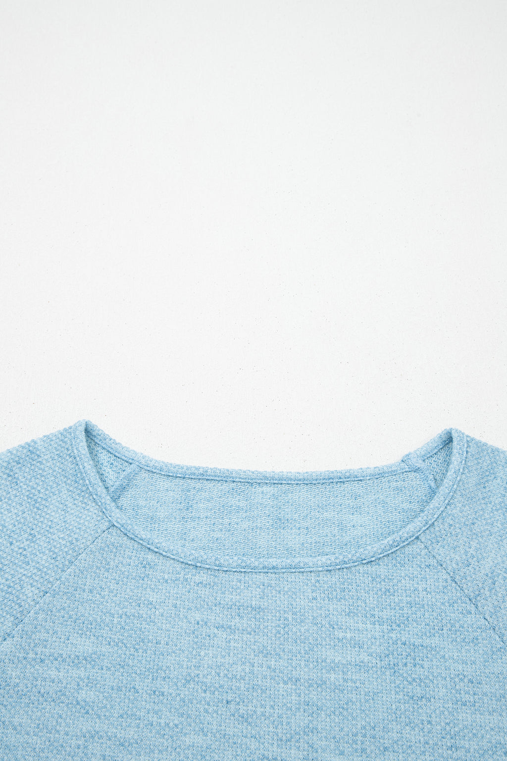 Textured Raglan Sleeve Knit Loose Top