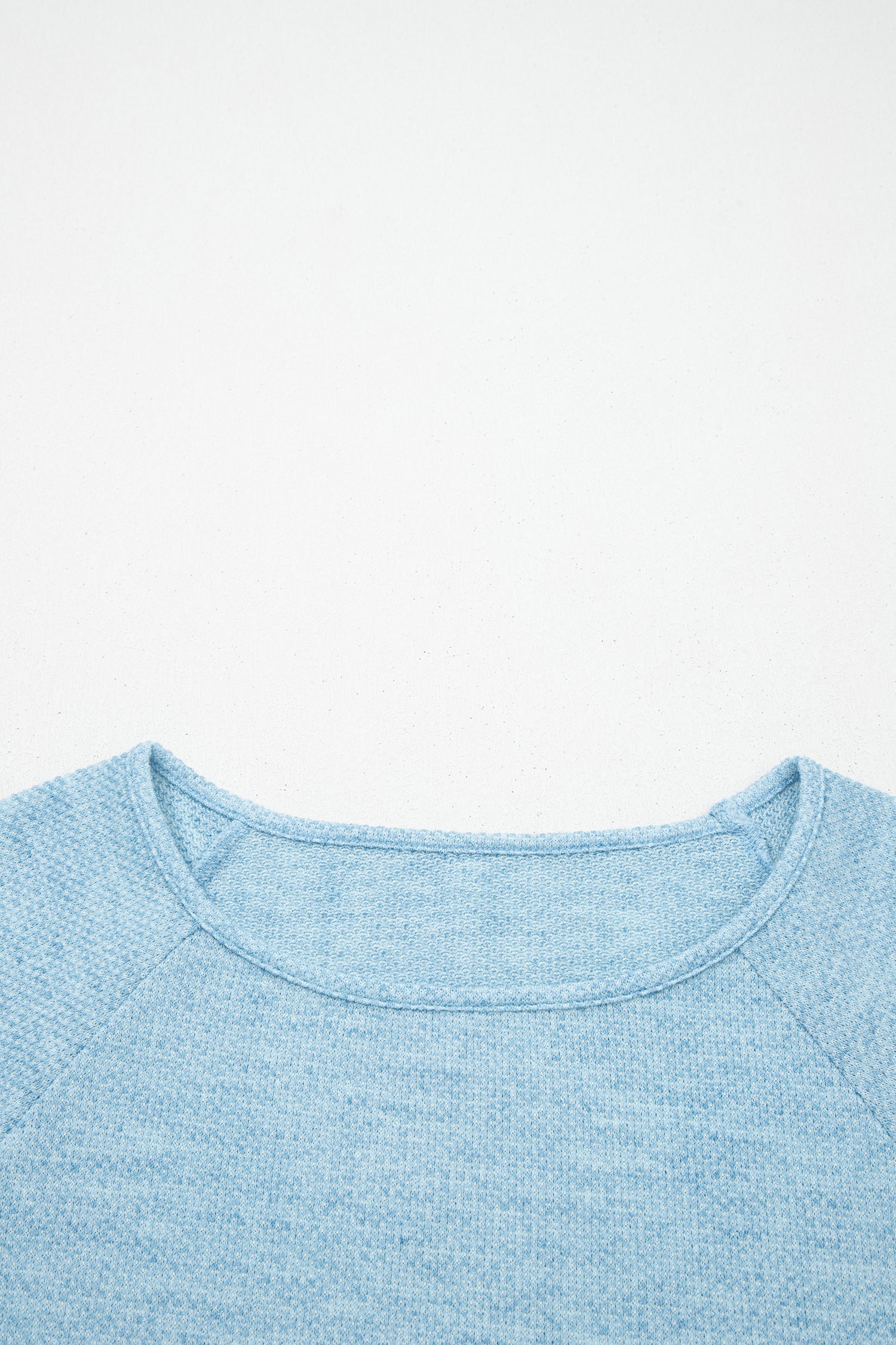 Textured Raglan Sleeve Knit Loose Top