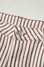 Striped Casual Barrel Jeans