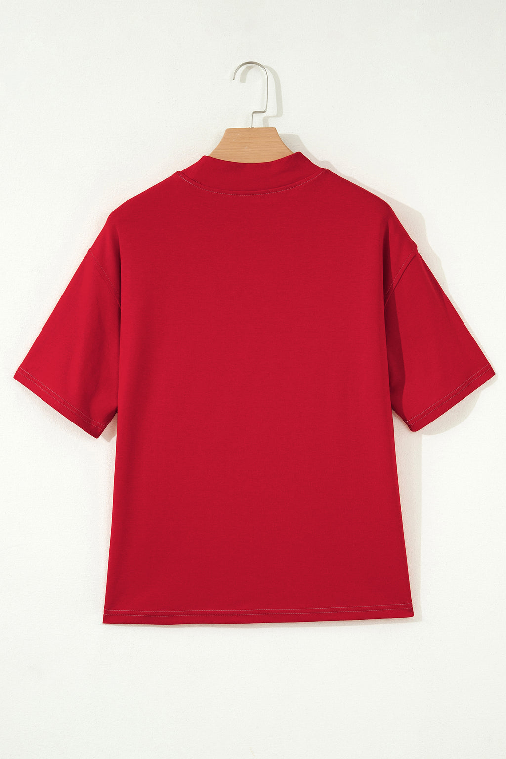 Racing Red Reversible Contrast-Stitched T-Shirt