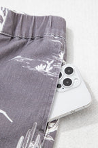 Grey Wild West Riding Vintage Printed Shift Jeans