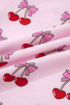 Pink Cherry/Bow Print Short Pyjama Set