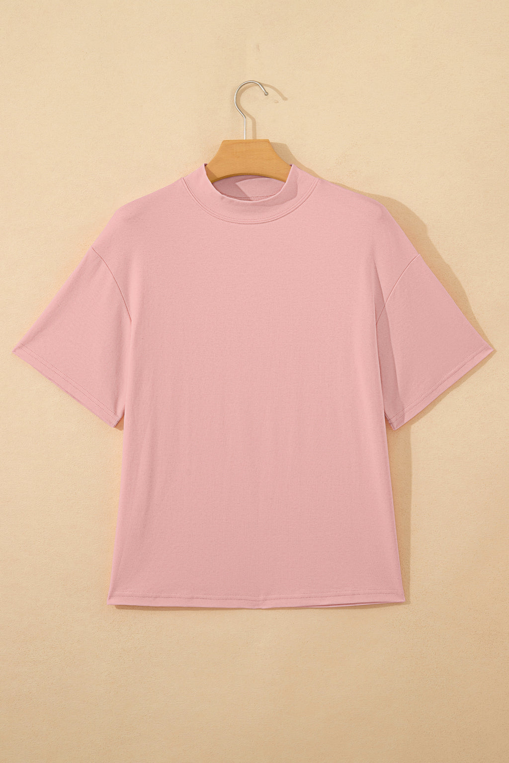 Solid Colour High Neck Oversize Tee