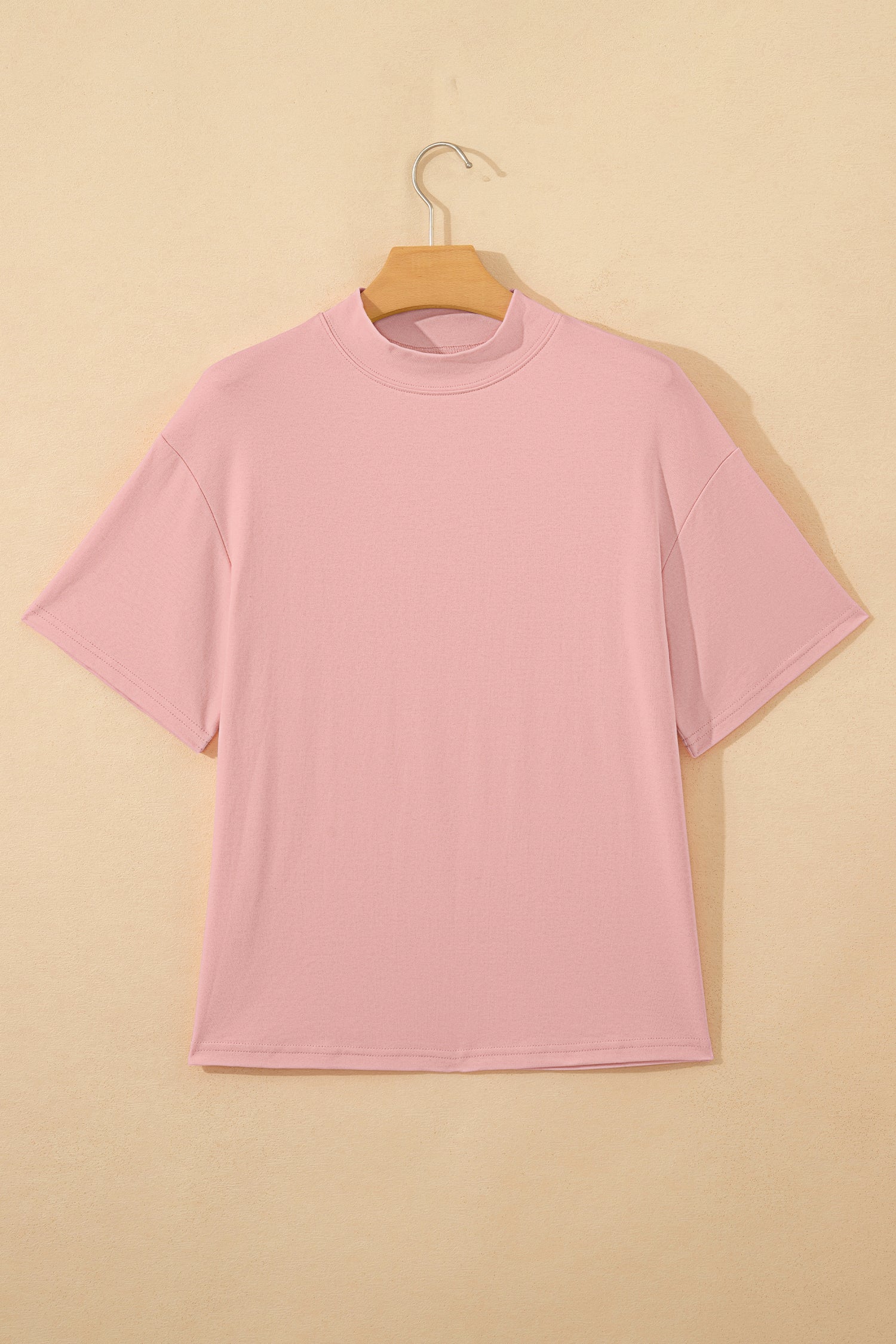 Solid Colour High Neck Oversize Tee