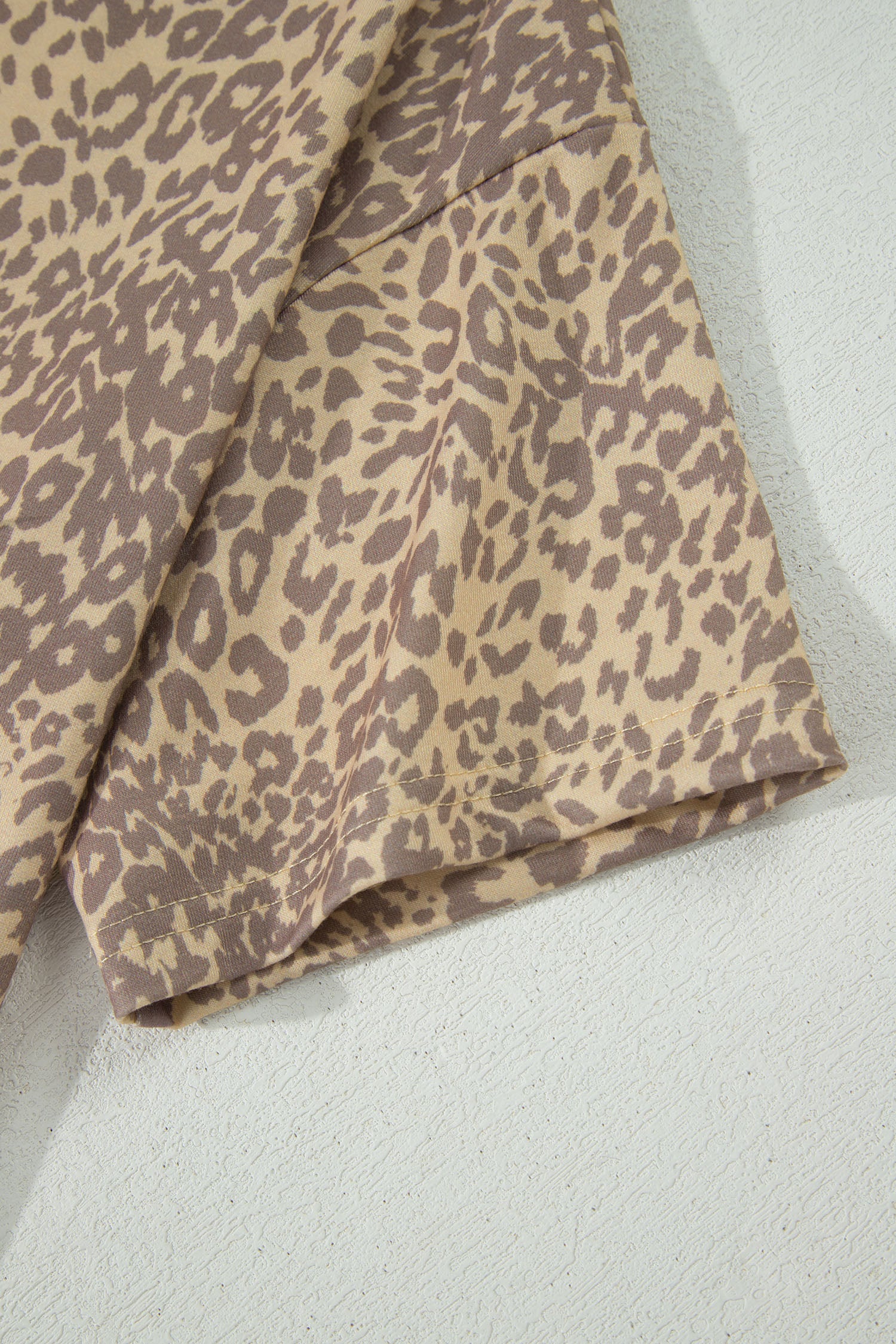 Leopard Retro Studded Star Patch Loose Tee