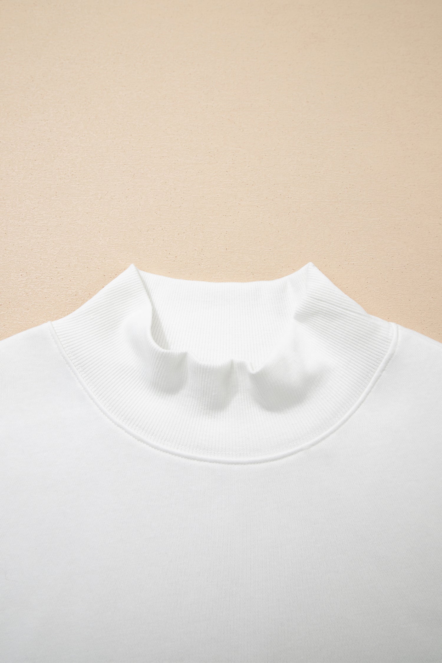 Solid Color High Neck Cap Sleeve Loose Top
