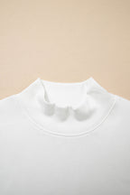 Solid Color High Neck Cap Sleeve Loose Top
