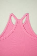 Slim Tank Top Elastic High Waist Shorts 2pcs Outfit