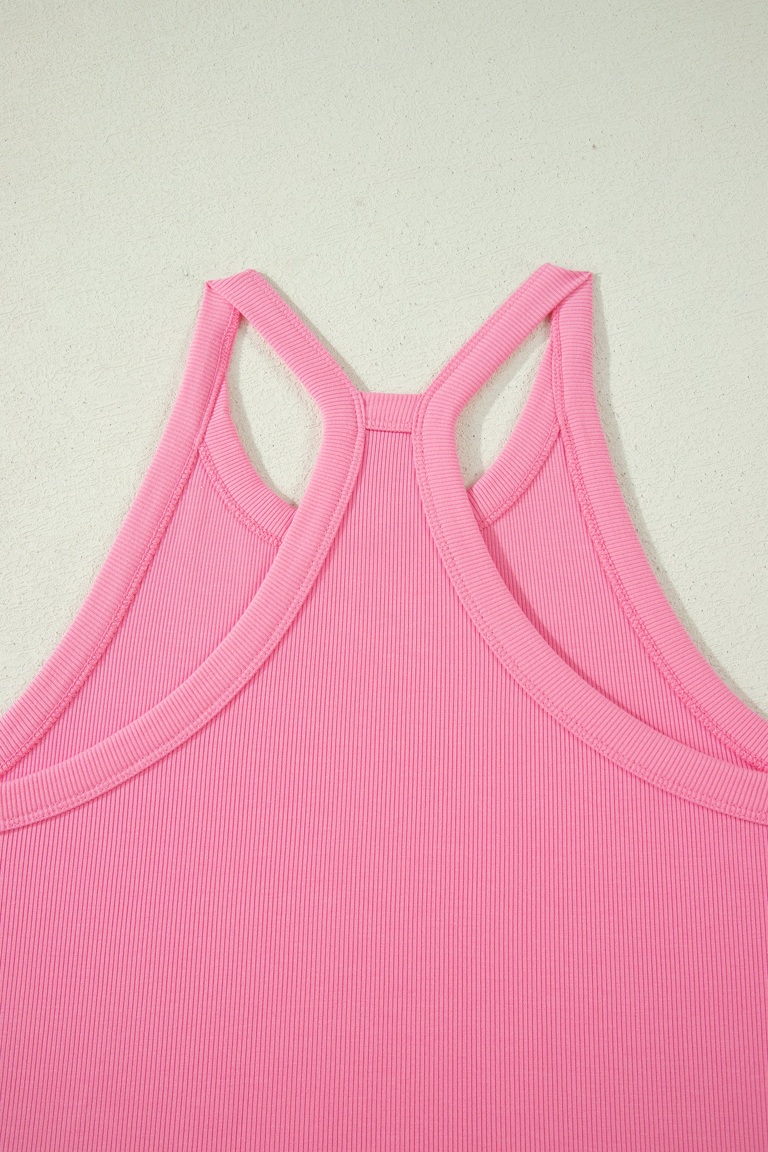 Slim Tank Top Elastic High Waist Shorts 2pcs Outfit