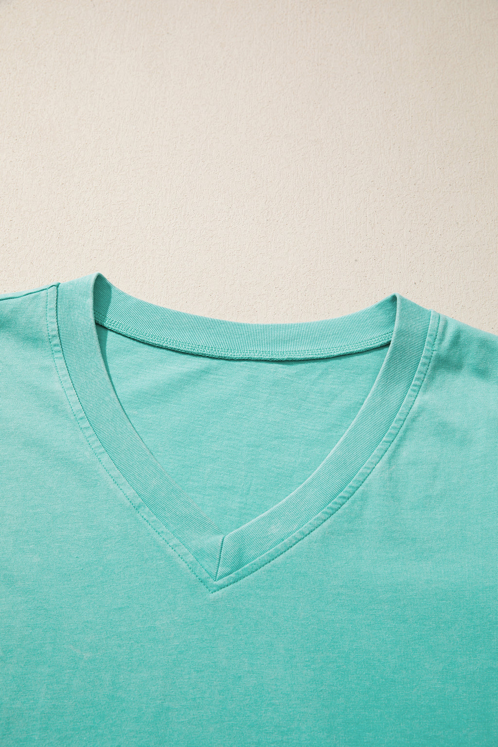 Mineral Wash V Neck Tee Matching Skort Set