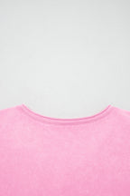 Sachet Pink Cotton Mineral Wash T Shirt
