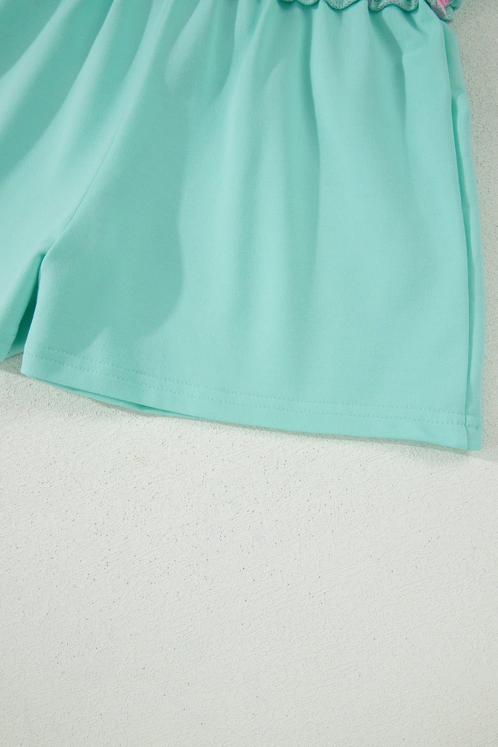 Color Block Edge Drop Shoulder T Shirt and Skort 2Pcs Set