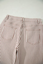 Striped Casual Barrel Jeans