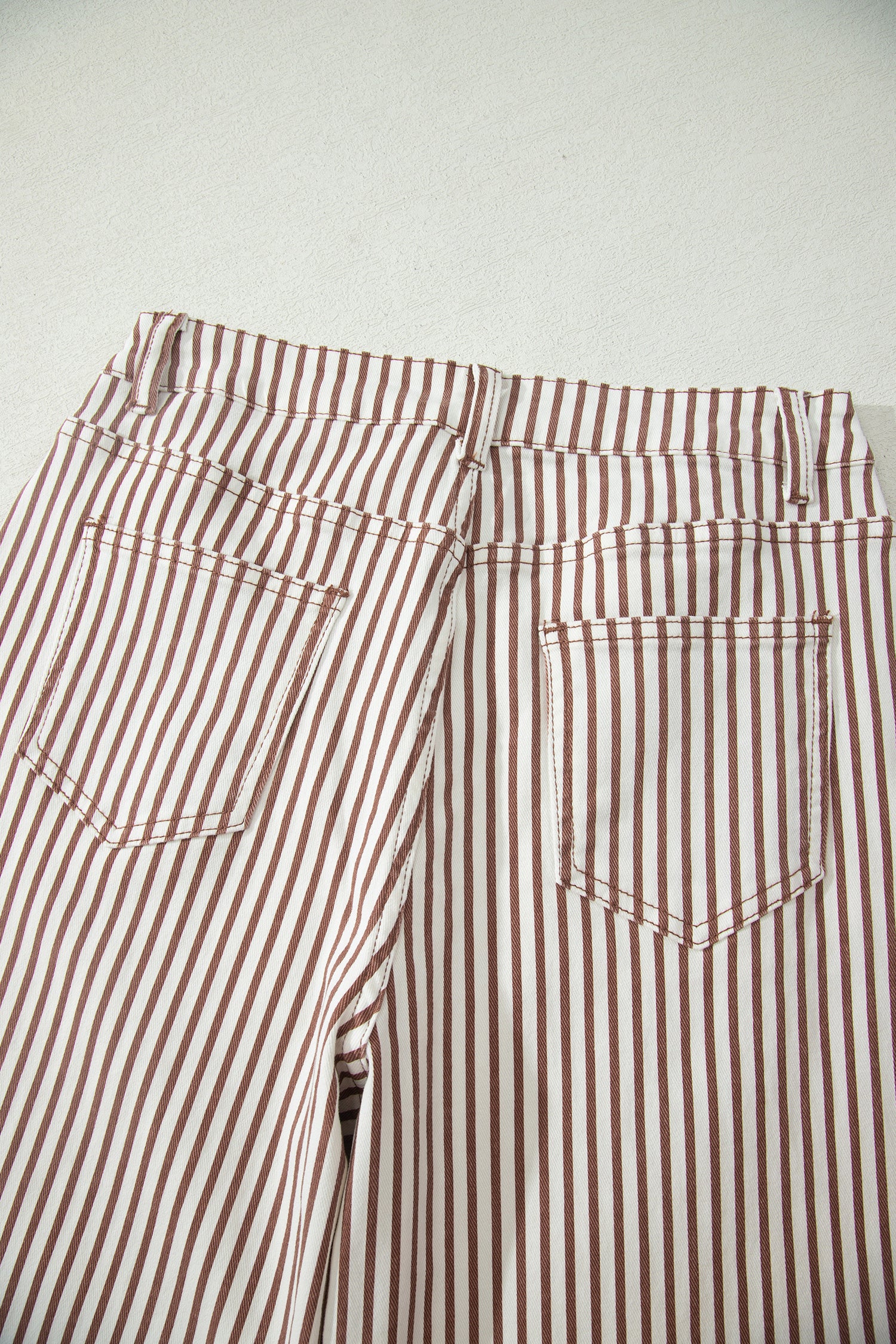 Striped Casual Barrel Jeans