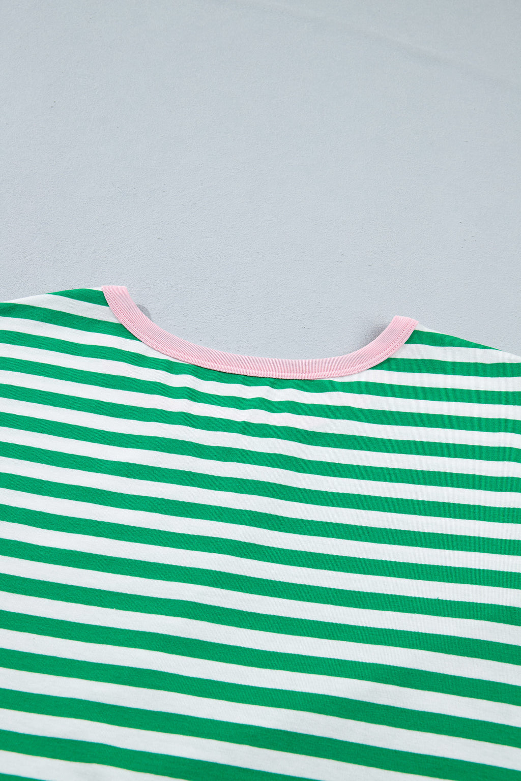 Striped Nautical Tie Contrast Trim Round Neck T Shirt Mini Dress