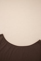 Plus Size Solid Color Asymmetric Neck Short Sleeve Blouse