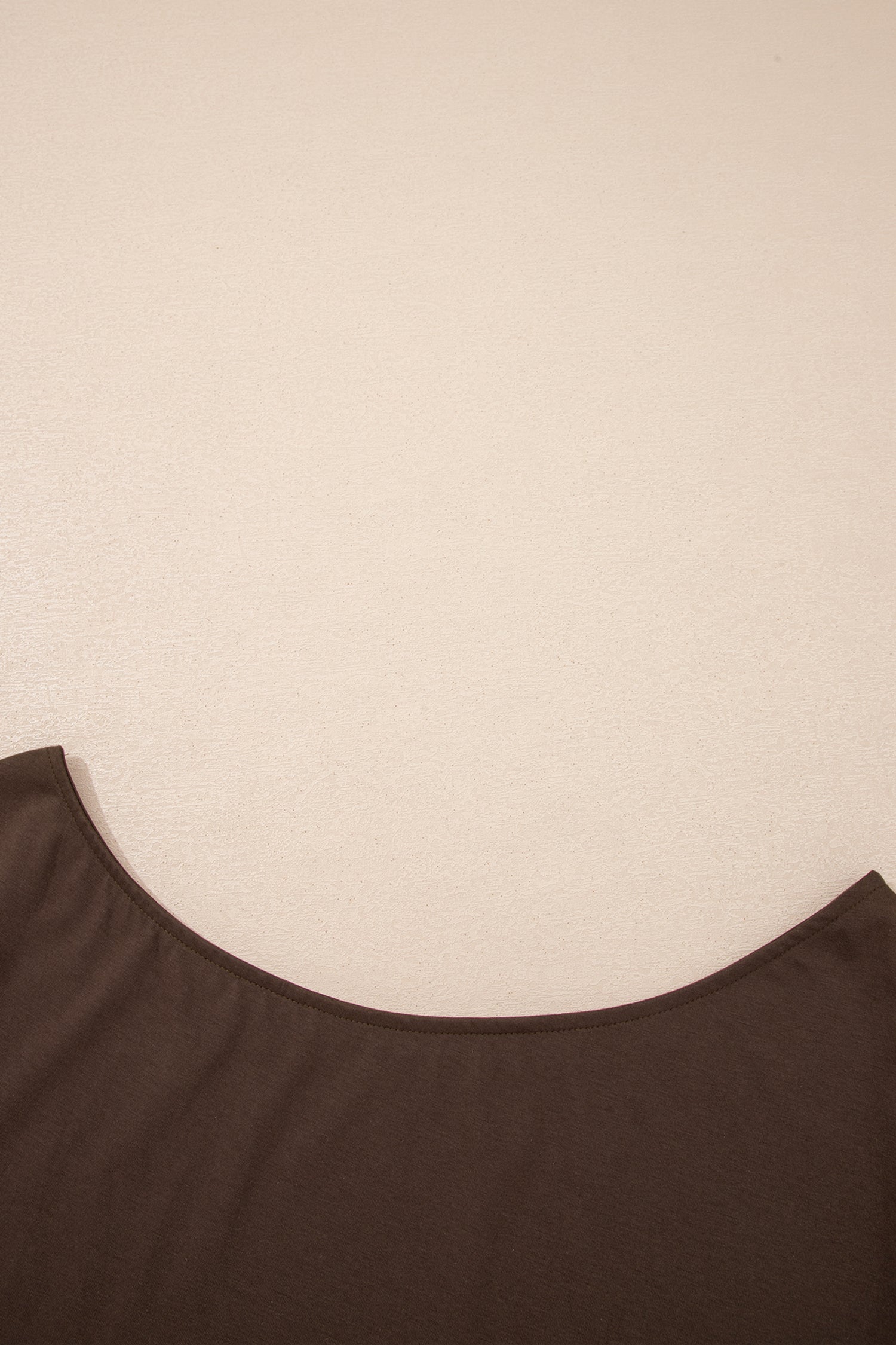 Plus Size Solid Color Asymmetric Neck Short Sleeve Blouse