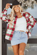 Christmas Plaid Casual Flannel Shacket