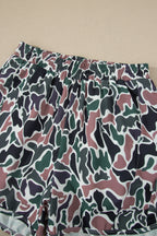 Multicolour Camouflage Print Athletic Lined Shorts