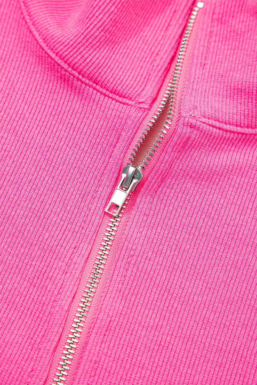 Seam Detail Half Zip Tee Casual Shorts 2pcs Set