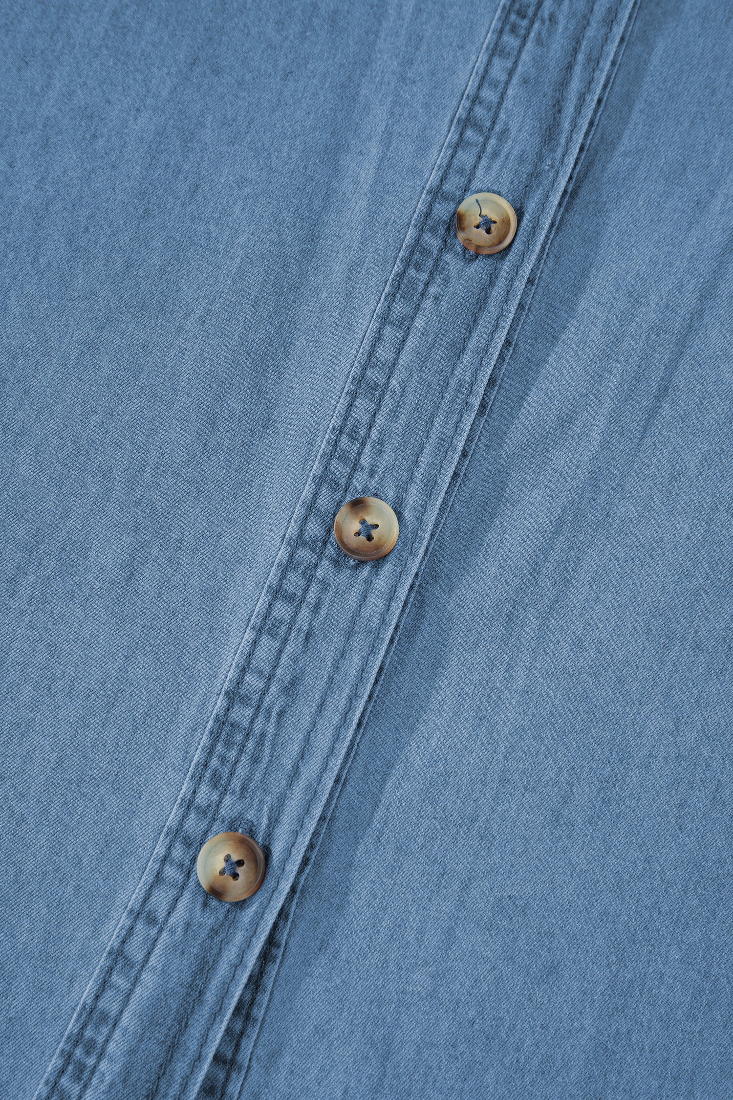 Myosotis Buttoned Down Slim Denim Shirt