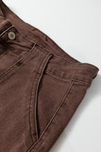 Retro Washed Patch Pocket Loose Jeans
