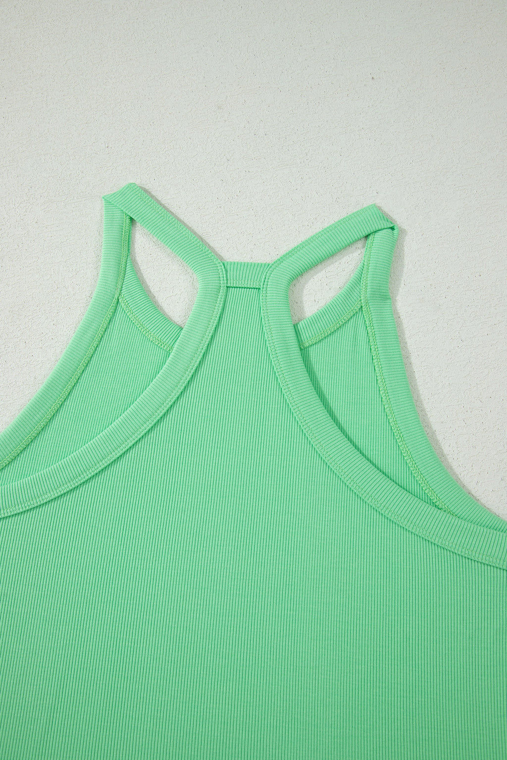 Slim Tank Top Elastic High Waist Shorts 2pcs Outfit