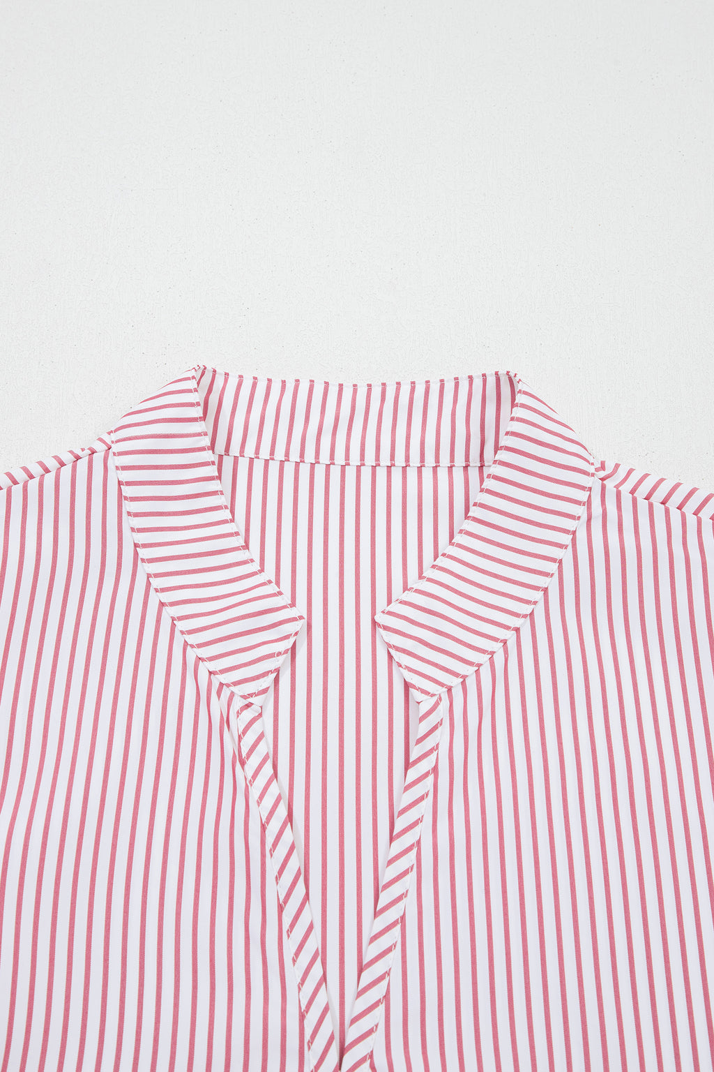 Red Stripe Plus Size Ruffled Hem Pinstriped Midi Dress