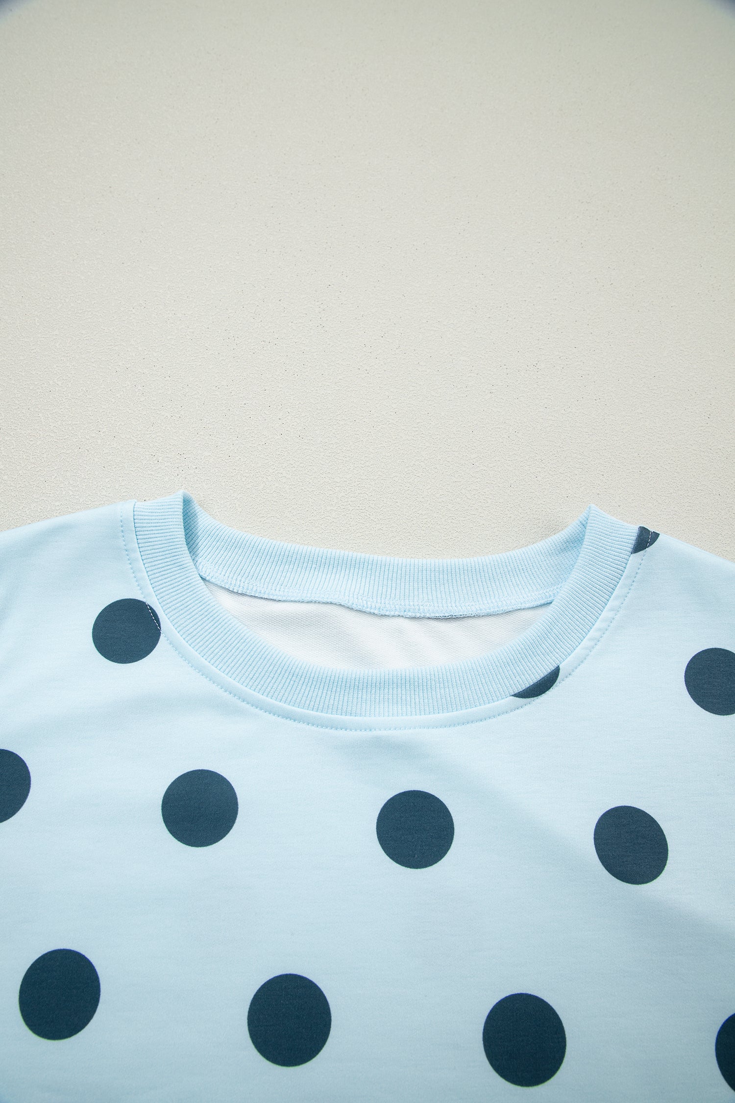 Ribbed Trim Polka Dot Print Tank Split Mini Skort 2pcs Set