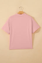 Solid Colour High Neck Oversize Tee