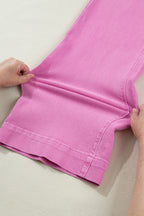 2-Button High Waist Flared Bottom Jeans