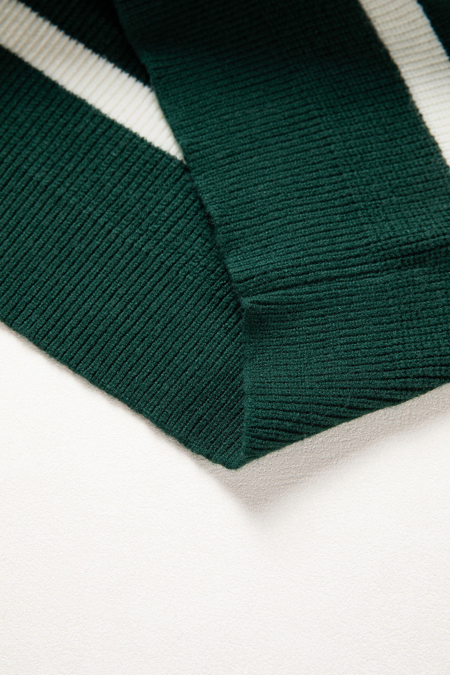 Ribbed Half Zip Collared Sweater Vest