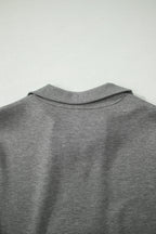 Half Zip Polo Tee Casual Pant Set