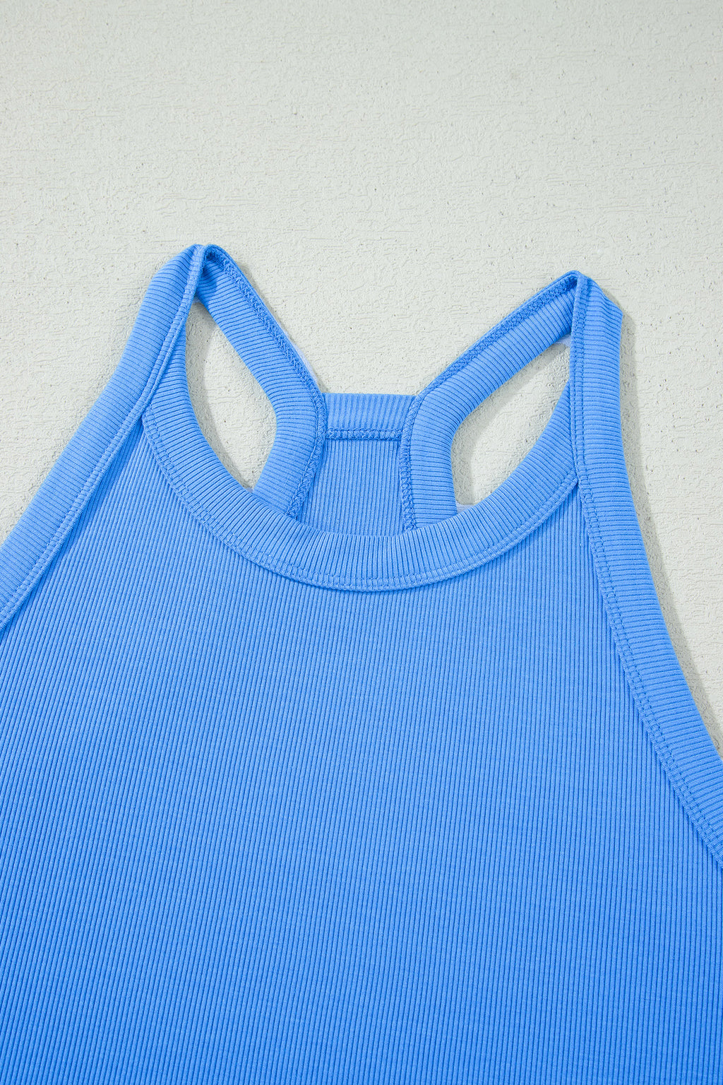 Slim Tank Top Elastic High Waist Shorts 2pcs Outfit