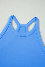 Slim Tank Top Elastic High Waist Shorts 2pcs Outfit