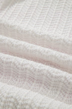 White Lets Play Rugby Pattern Textured Knit Casual Shift Sweater Vest