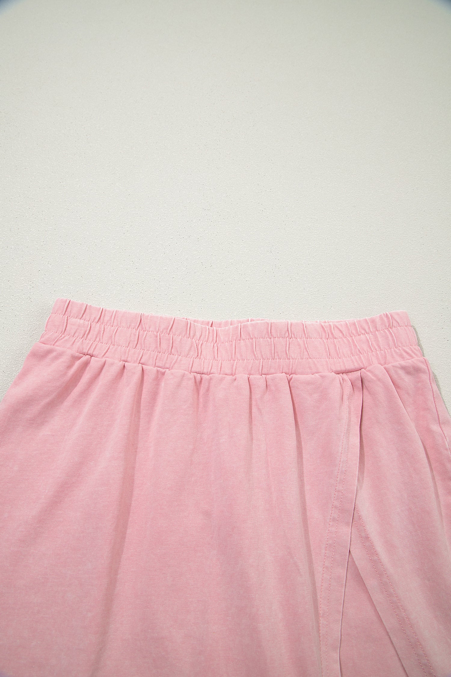 Mineral Wash V Neck Tee Matching Skort Set