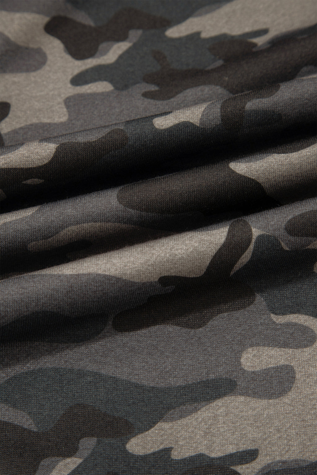 Camouflage Print Striped Side Panel Patchwork Drawstring Pants