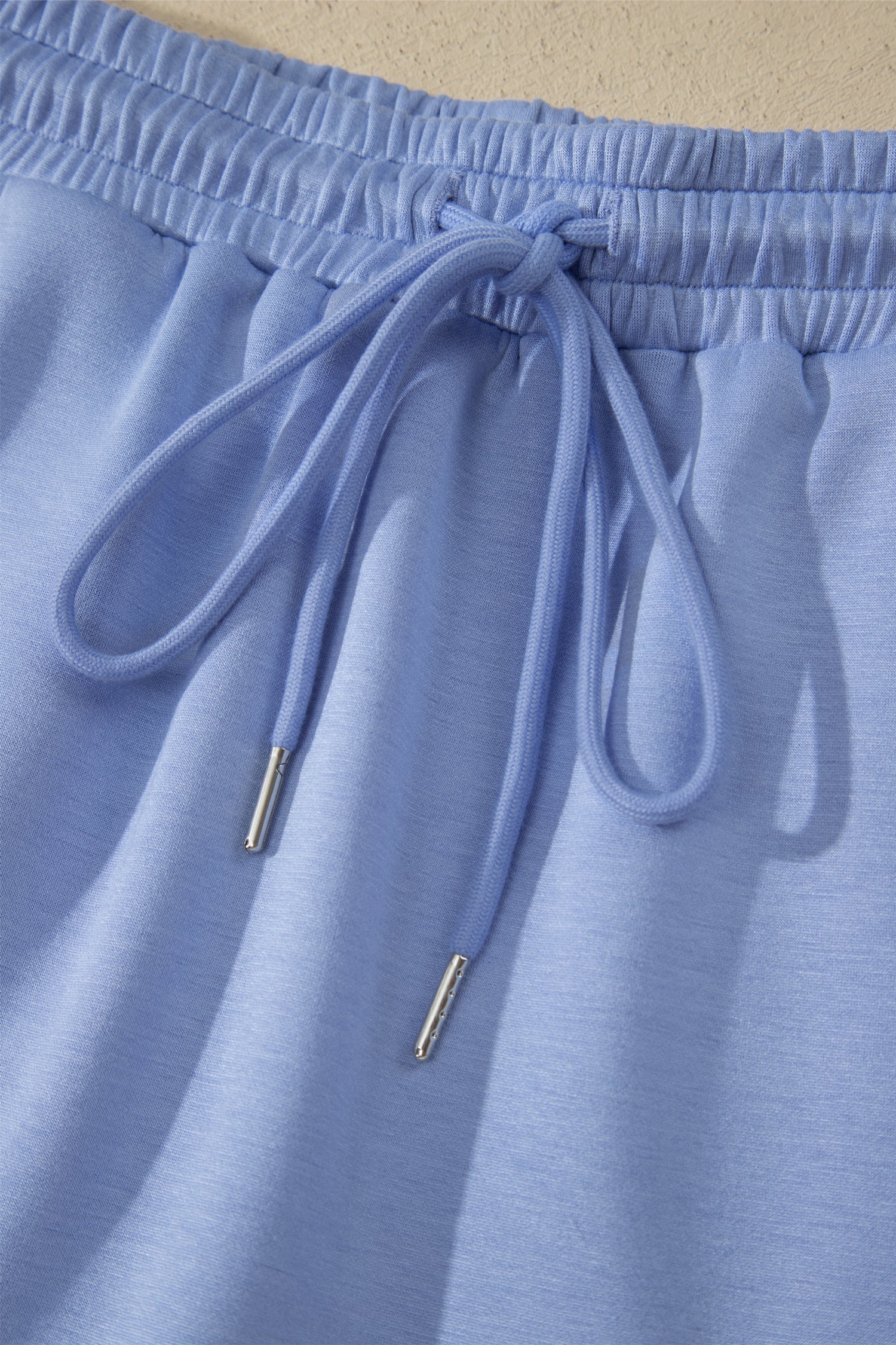 Preppy Striped Trim V Neck Polo Tee Drawstring Skirt Set