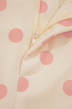 Polka Dot Print Patched Pocket Loose Pants