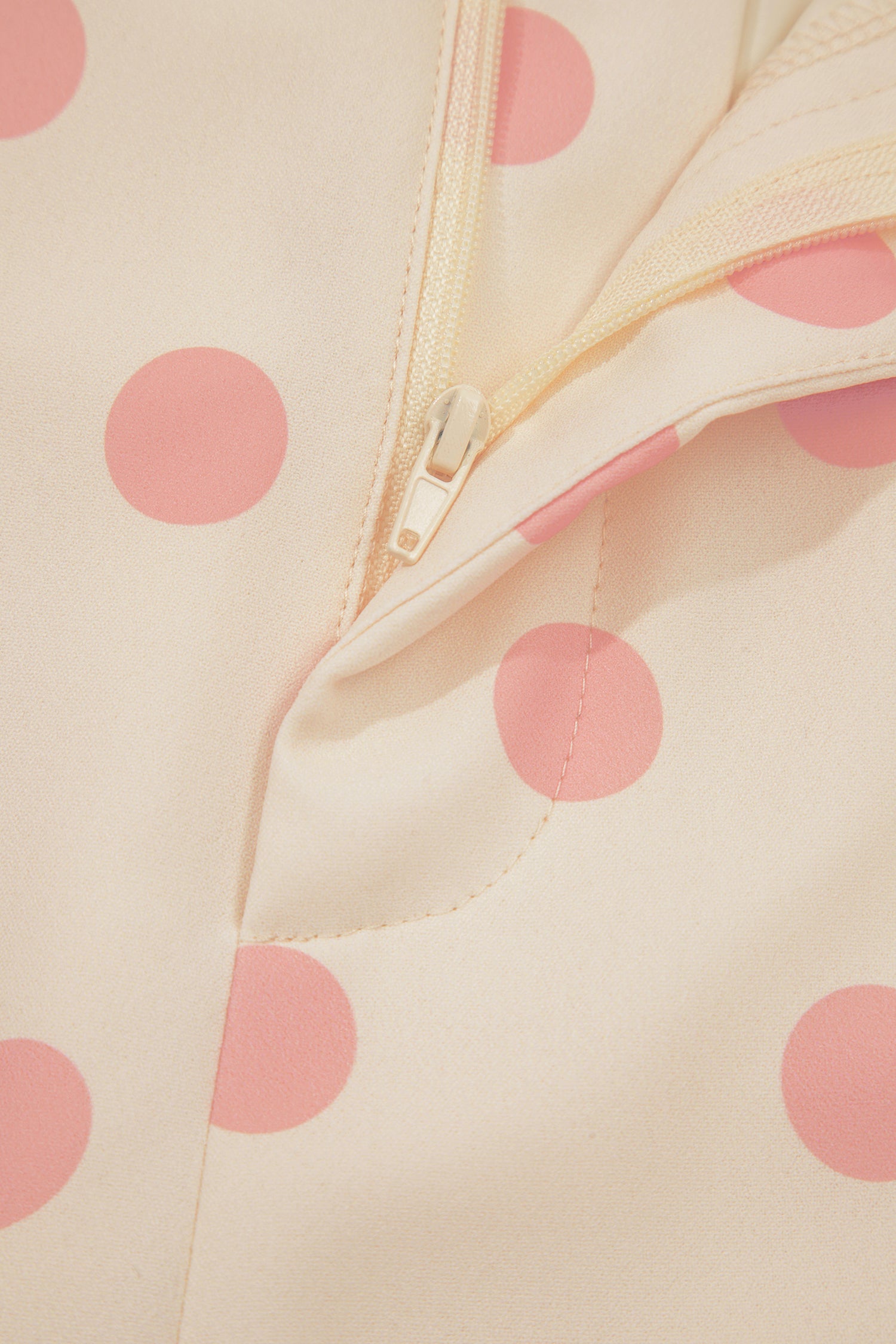 Polka Dot Print Patched Pocket Loose Pants