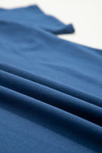 Color Block Chest Pocket Patched Casual Short Sleeve Top