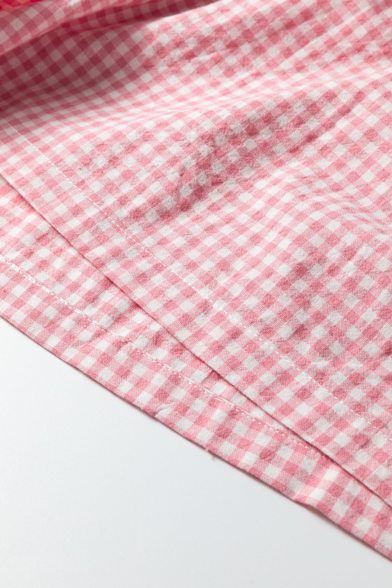 Contrast Trim Plaid Print Plus Size Shorts