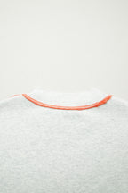 Light Grey Reversible Contrast-Stitched T-Shirt