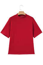 Racing Red Reversible Contrast-Stitched T-Shirt