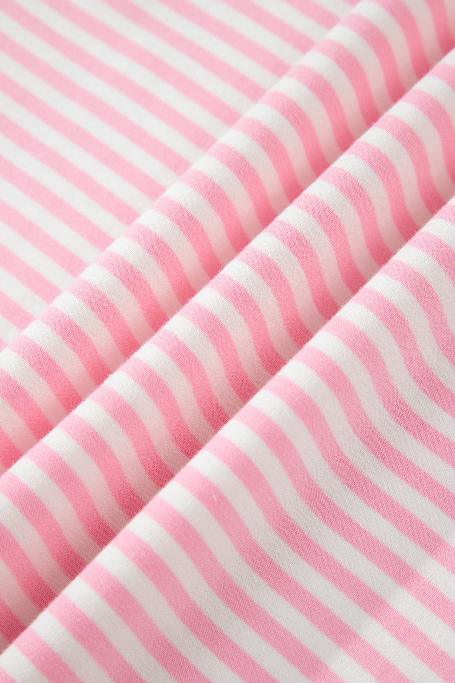 Pink Stripe Oversize Mock Neck Sweatshirt and Shorts Set
