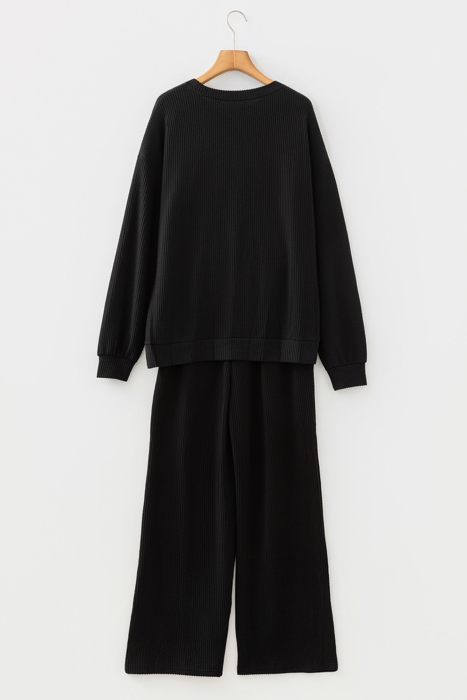 JOLLY Corded Long Sleeve Top and Pockets Pants Set